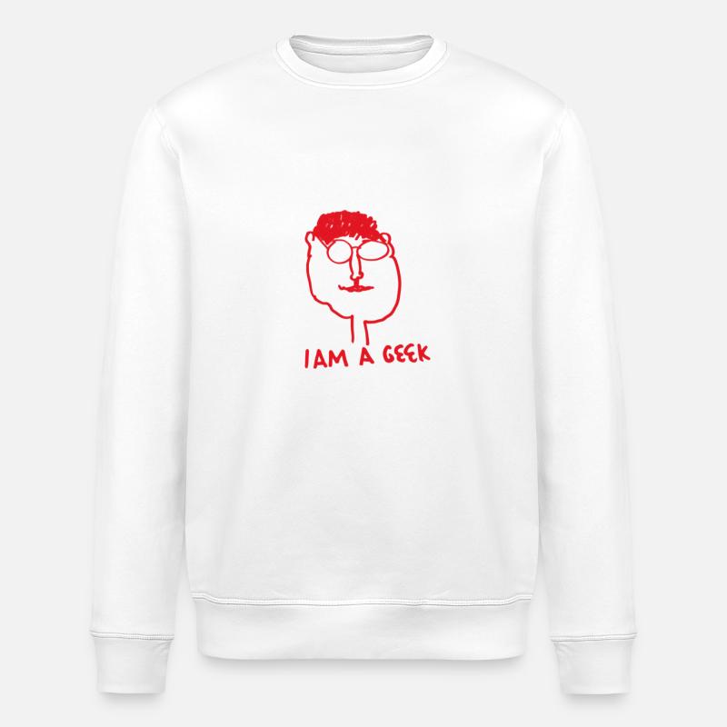 Ich bin ein Streber - Stanley/Stella Unisex Bio-Sweatshirt ROLLER - Weiß