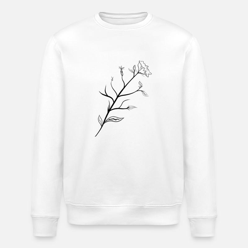 Fleur délicate - Sweat bio ROLLER Stanley/Stella Unisexe - blanc