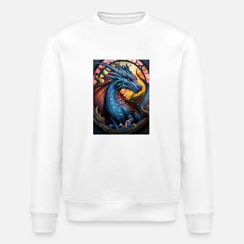 Drache - Stanley/Stella Unisex Bio-Sweatshirt ROLLER - Weiß