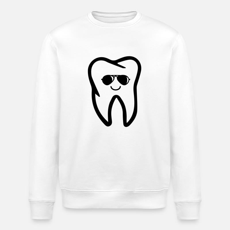 Lunettes de soleil dentées - Sweat bio ROLLER Stanley/Stella Unisexe - blanc