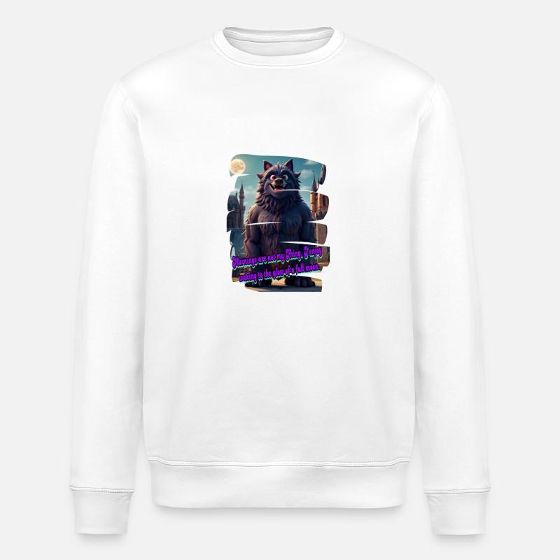 Monster 24 - Stanley/Stella Unisex Bio-Sweatshirt ROLLER - Weiß