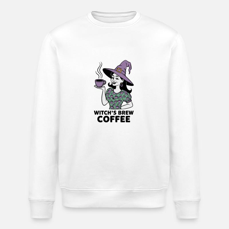 Café infusé de sorcière - Sweat bio ROLLER Stanley/Stella Unisexe - blanc