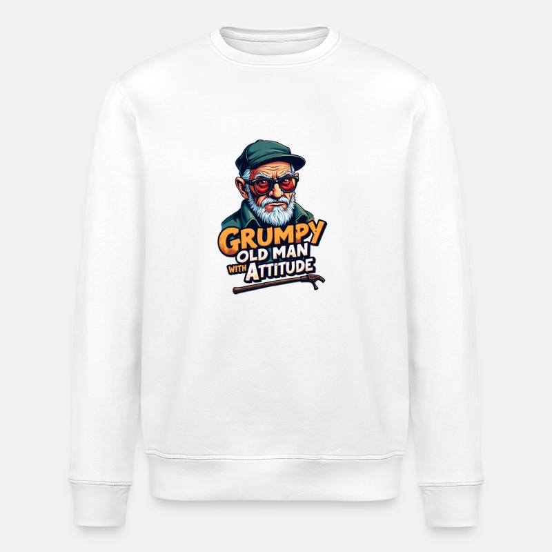 MÜRRISCHER OLDMAN - Stanley/Stella Unisex Bio-Sweatshirt ROLLER - Weiß