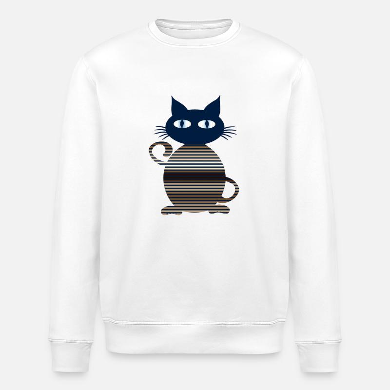 Chat - Sweat bio ROLLER Stanley/Stella Unisexe - blanc