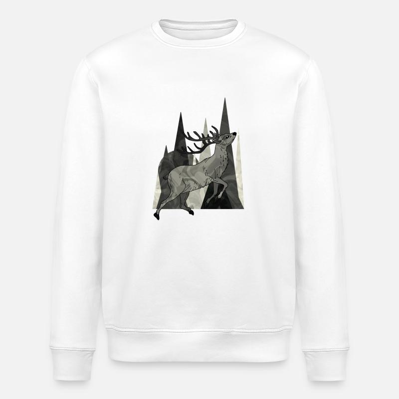 Deer - Stanley/Stella ROLLER Unisex Organic Sweatshirt - white