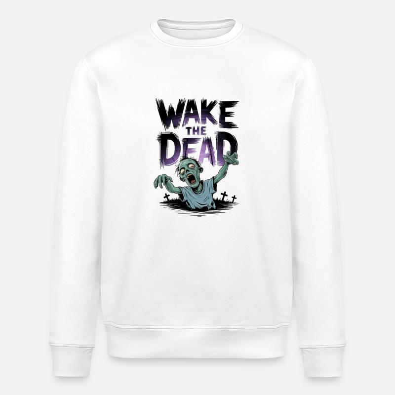 Wecke die Toten - Stanley/Stella Unisex Bio-Sweatshirt ROLLER - Weiß