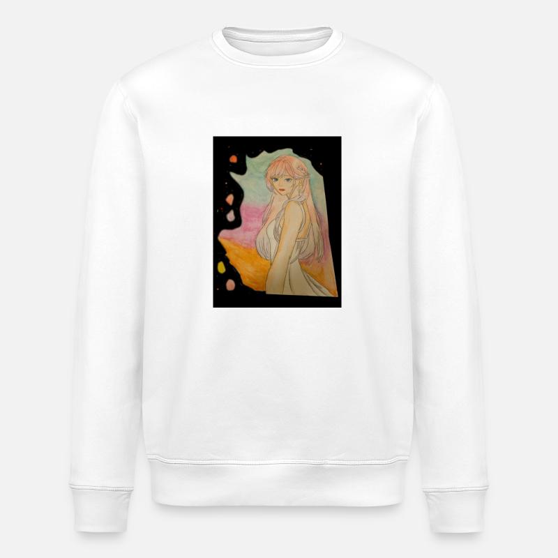 Aquarell - Stanley/Stella Unisex Bio-Sweatshirt ROLLER - Weiß