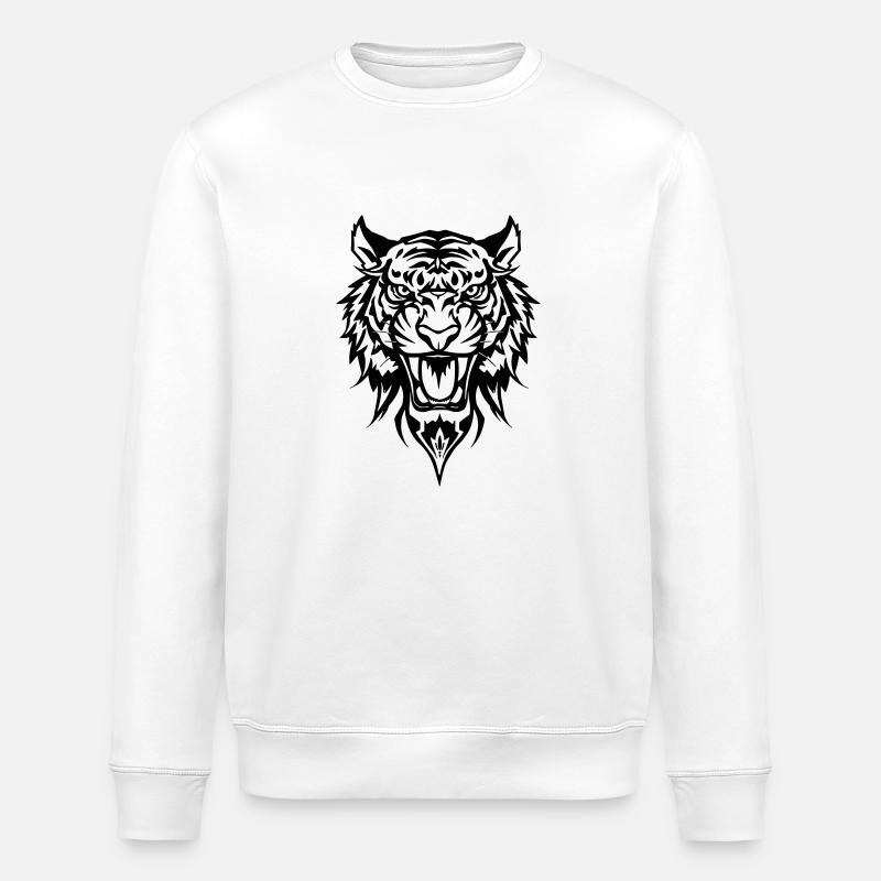 Tiger - Stanley/Stella Unisex Bio-Sweatshirt ROLLER - Weiß