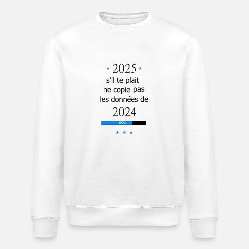 2025 année positive - Sweat bio ROLLER Stanley/Stella Unisexe - blanc