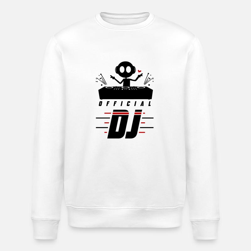 Dj Turntables Festival - Stanley/Stella ROLLER Unisex Organic Sweatshirt - white