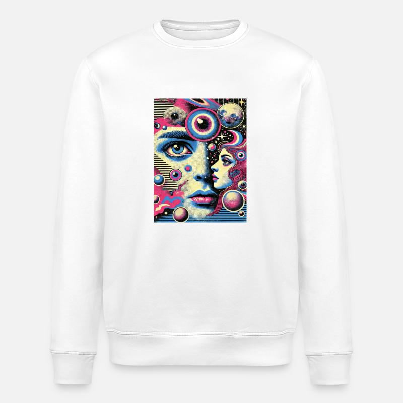 Vision Cosmique - Vue à l’infini - Sweat bio ROLLER Stanley/Stella Unisexe - blanc