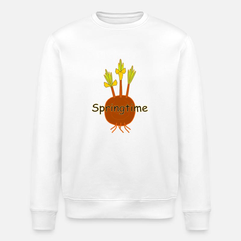 Spring time - Stanley/Stella ROLLER Unisex Organic Sweatshirt - white