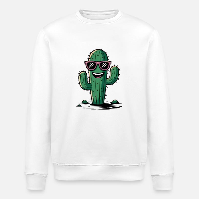 Cool Cactus - Sweat bio ROLLER Stanley/Stella Unisexe - blanc