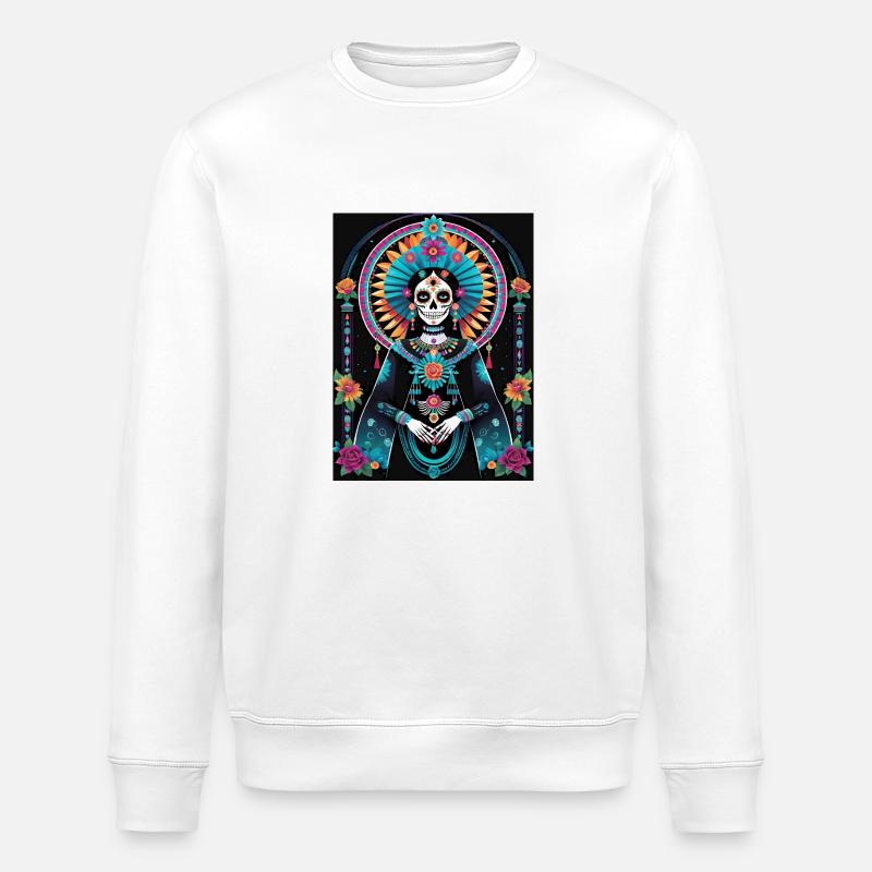 LA CATRINA DELUXE - Stanley/Stella Unisex Bio-Sweatshirt ROLLER - Weiß