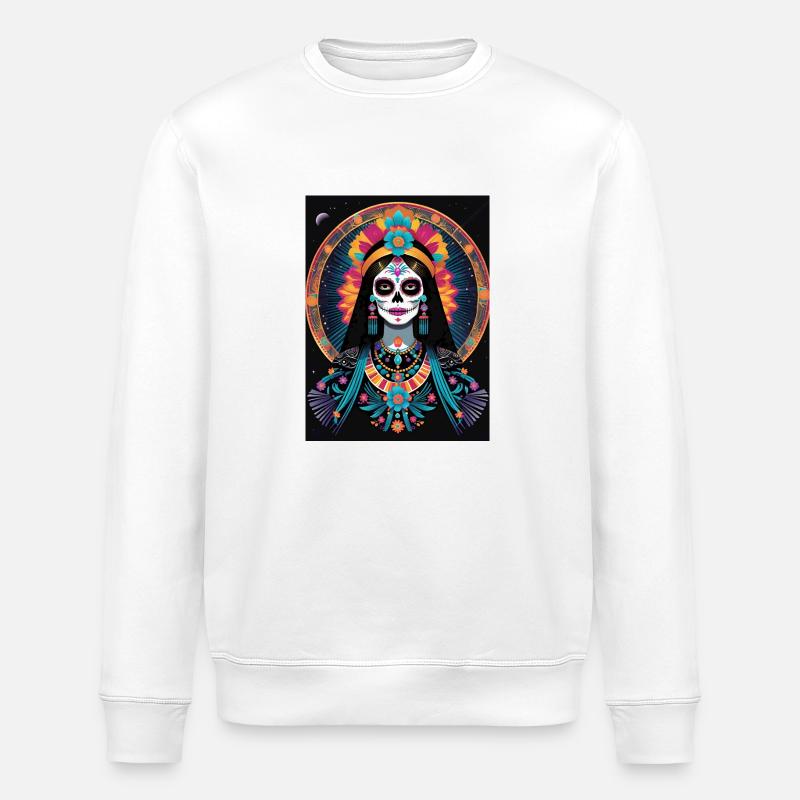 LA CATRINA DELUXE - Stanley/Stella Unisex Bio-Sweatshirt ROLLER - Weiß