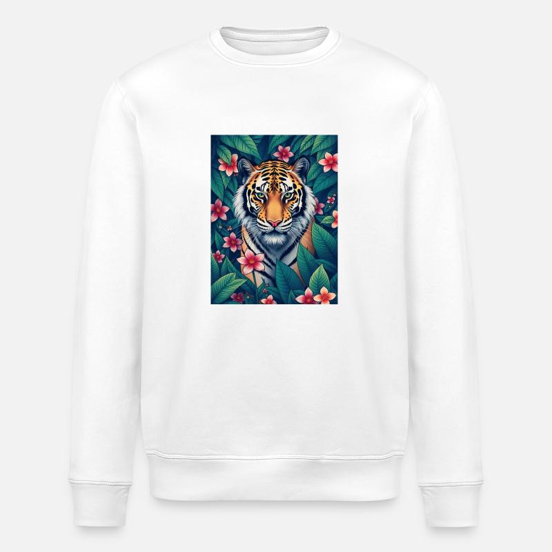 The Tiger never sleep - Stanley/Stella Unisex Bio-Sweatshirt ROLLER - Weiß