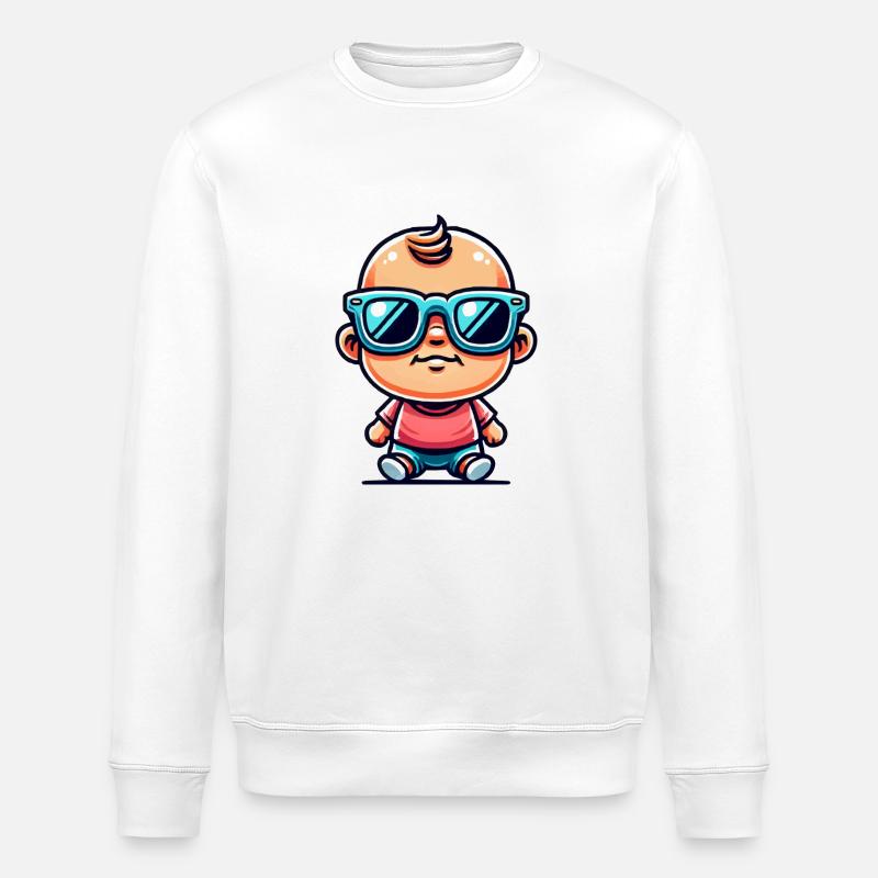 baby comic junge - Stanley/Stella Unisex Bio-Sweatshirt ROLLER - Weiß