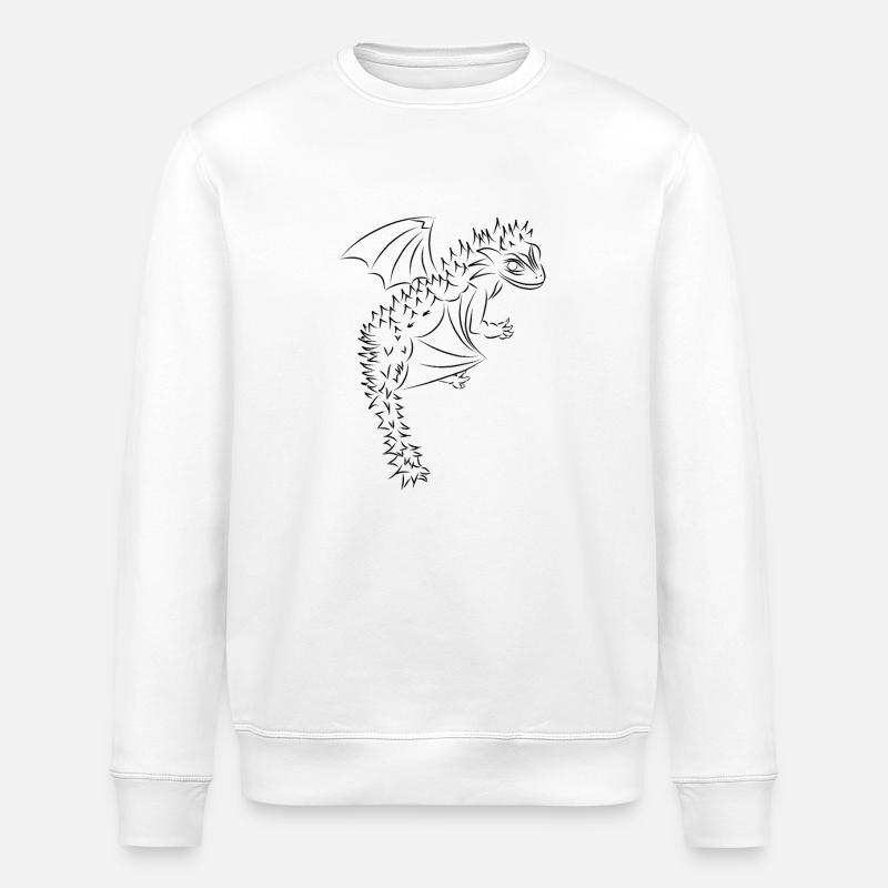 Nuri le petit dragon, noir - Sweat bio ROLLER Stanley/Stella Unisexe - blanc