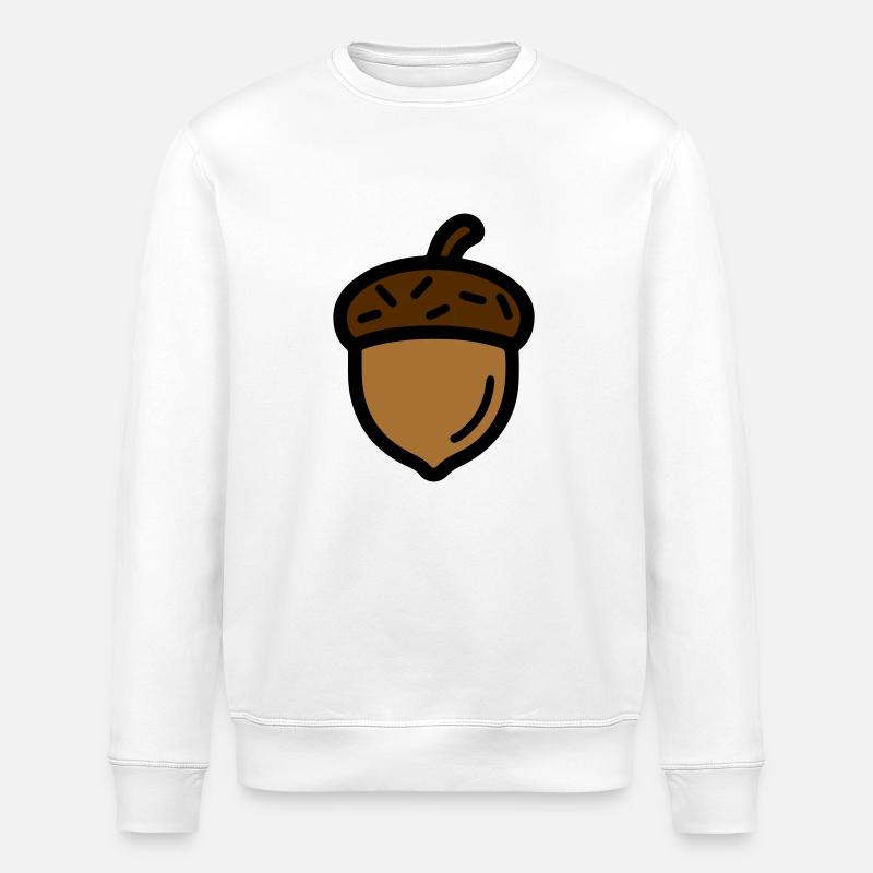 Eichel Herbst Eiche - Stanley/Stella Unisex Bio-Sweatshirt ROLLER - Weiß