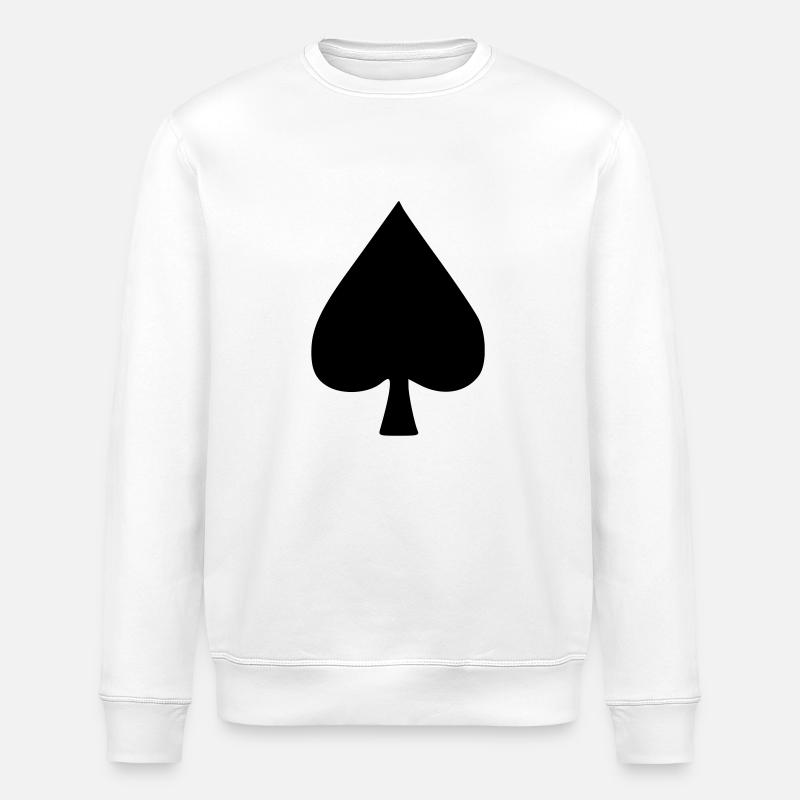 Poker – Spades - Stanley/Stella ROLLER Unisex Organic Sweatshirt - white