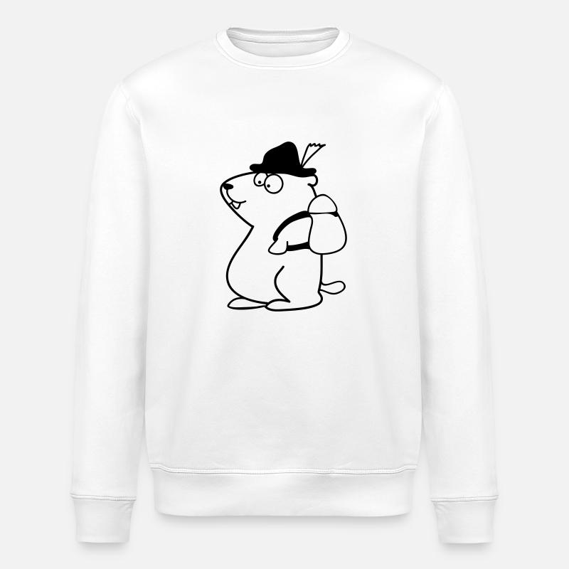 marmotte - Sweat bio ROLLER Stanley/Stella Unisexe - blanc