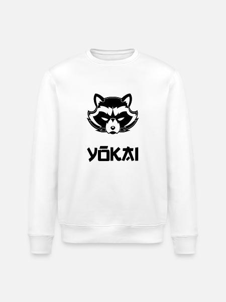 yokai blak - Stanley/Stella ROLLER Unisex Organic Sweatshirt - white