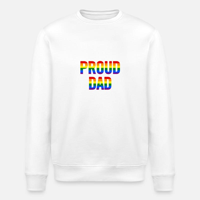 Proud Dad Flag - Stanley/Stella Unisex Bio-Sweatshirt ROLLER - Weiß