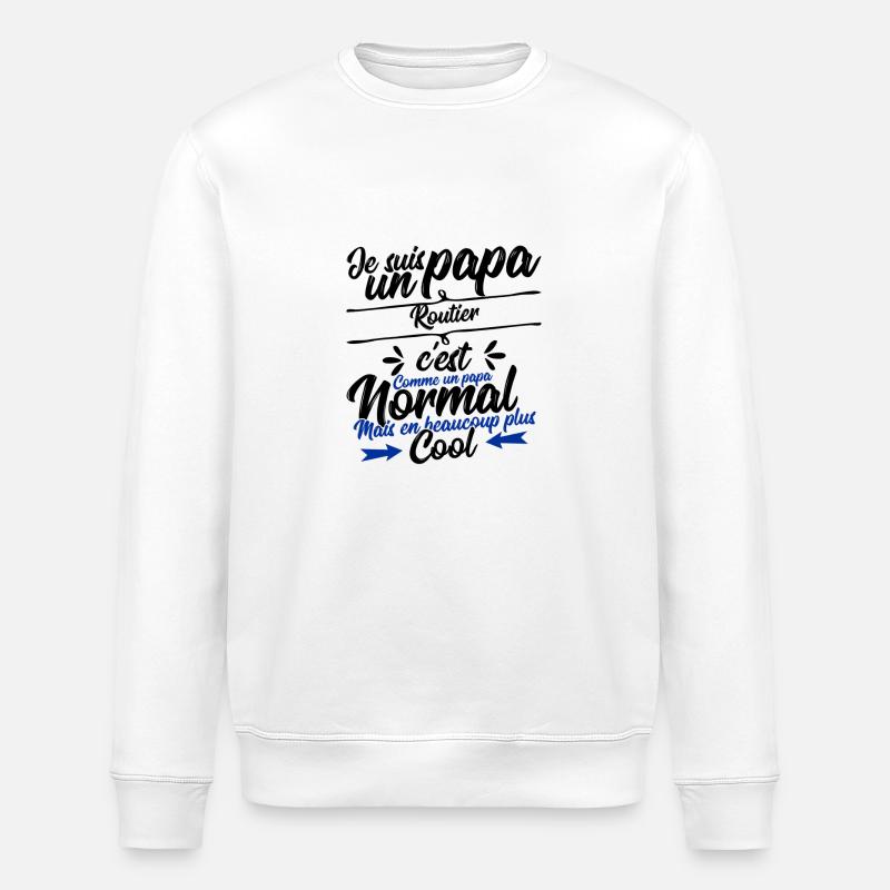papa Routier cadeau - Sweat bio ROLLER Stanley/Stella Unisexe - blanc