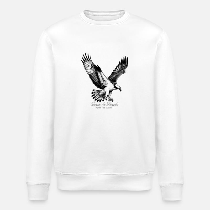 balbuzard pecheur coeur de breizh - Sweat bio ROLLER Stanley/Stella Unisexe - blanc