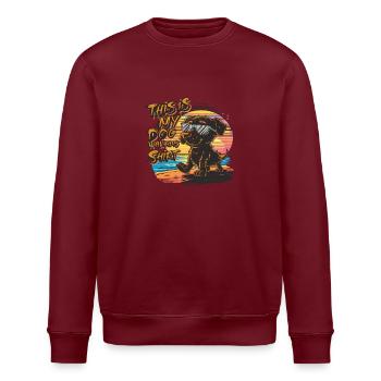 This Is My Dog Walking Motiv für einen - Stanley/Stella Unisex Bio-Sweatshirt ROLLER - Weiß - Vorne - Nik (191cm)