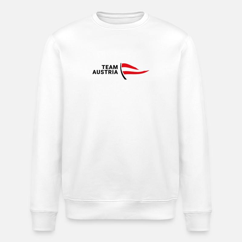 Team Austria - Stanley/Stella Unisex Bio-Sweatshirt ROLLER - Weiß