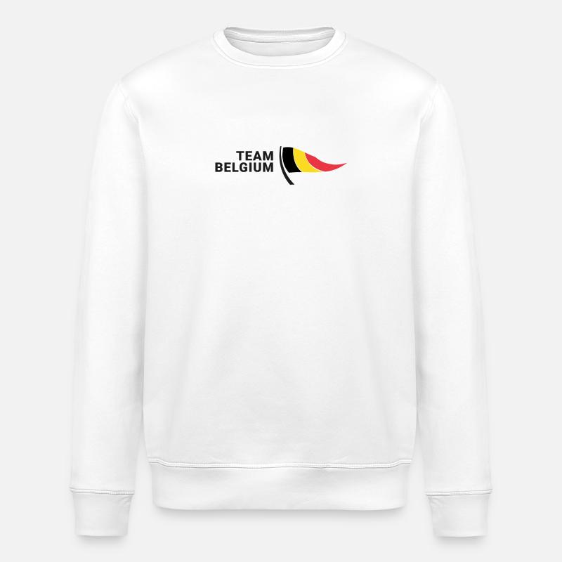 Team Belgium - Stanley/Stella Unisex Bio-Sweatshirt ROLLER - Weiß