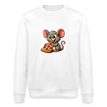 Maus Ratte Popcorn Kino Filmfan - Stanley/Stella Unisex Bio-Sweatshirt ROLLER - Weiß - Vorne - Nik (191cm)