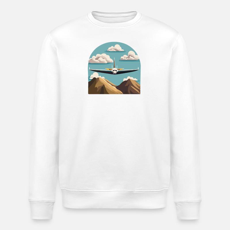 GliderJet - Stanley/Stella Unisex Bio-Sweatshirt ROLLER - Weiß