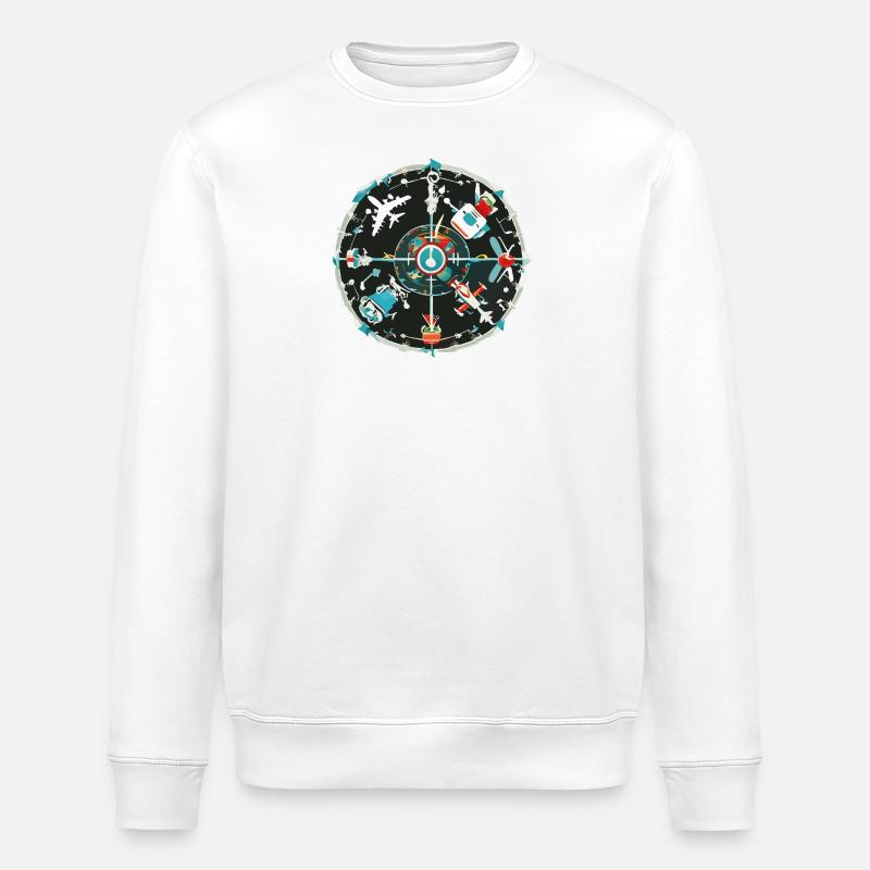 CircleOfFlight - Stanley/Stella ROLLER Unisex Organic Sweatshirt - white