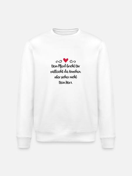 Pferd - Stanley/Stella Unisex Bio-Sweatshirt ROLLER - Weiß
