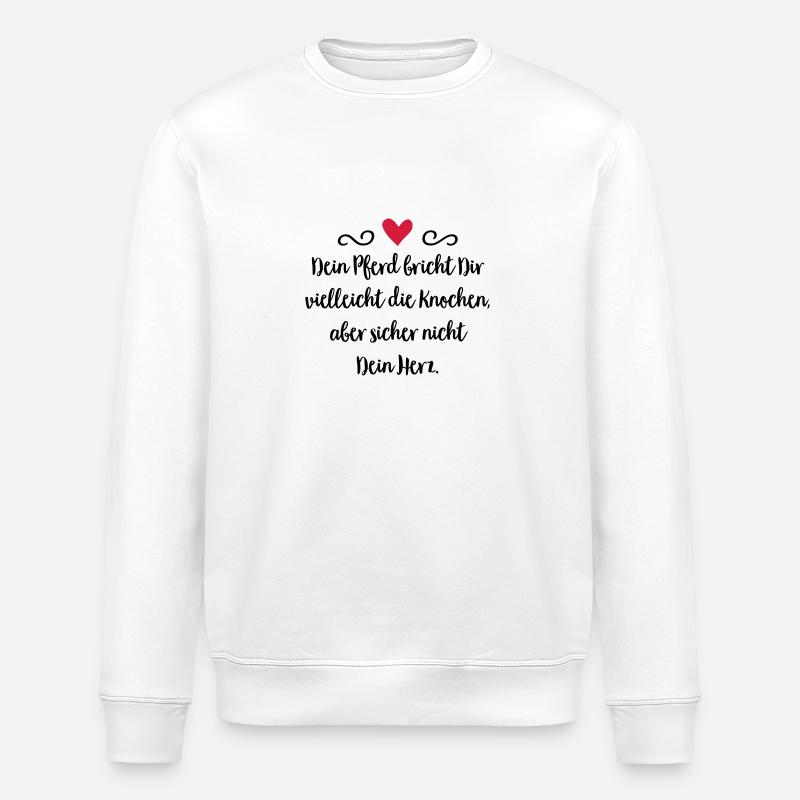 Pferd - Stanley/Stella Unisex Bio-Sweatshirt ROLLER - Weiß