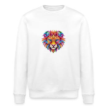 Lion de Mardi Gras - Style de bande dessinée - Sweat bio ROLLER Stanley/Stella Unisexe - blanc - Devant - Nik (191cm)