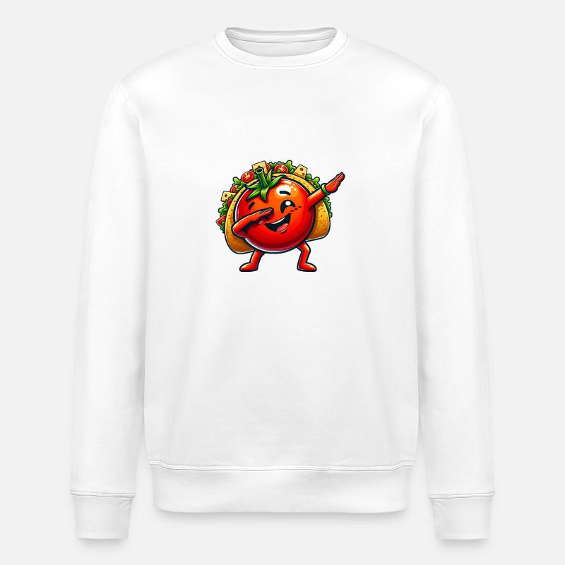 Taco avec Tomato Dabbing Comic - Sweat bio ROLLER Stanley/Stella Unisexe - blanc