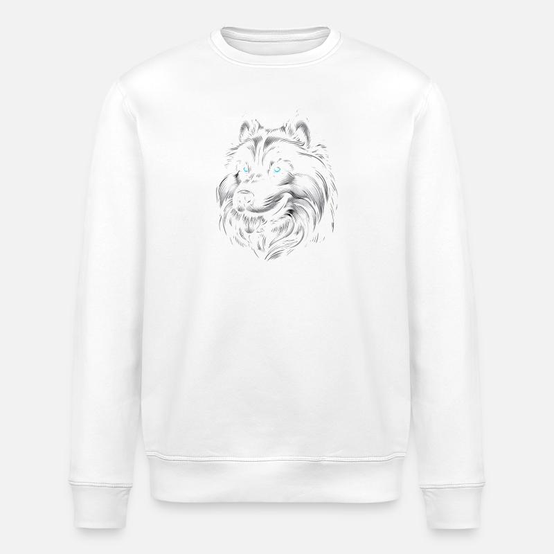 Siberian husky - Sweat bio ROLLER Stanley/Stella Unisexe - blanc