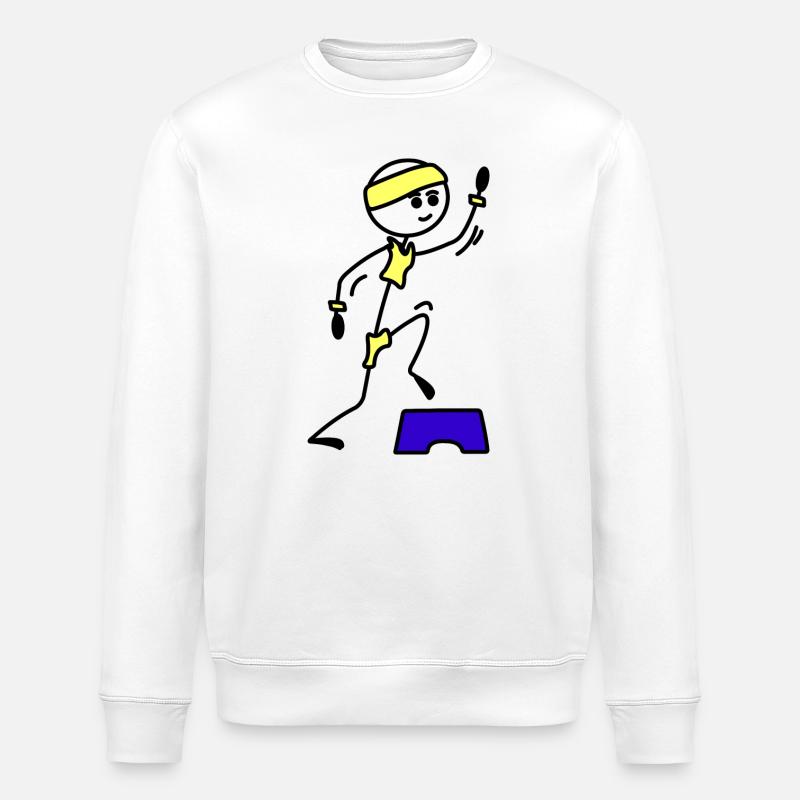 Schritte oder Aerobic Mädchen Trainingsübung - Stanley/Stella Unisex Bio-Sweatshirt ROLLER - Weiß