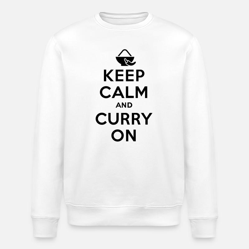 Keep calm and curry on - Sweat bio ROLLER Stanley/Stella Unisexe - blanc