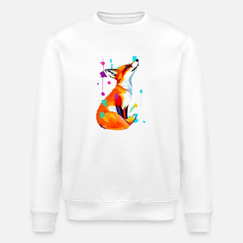 Farbexplosion Fuchs - Stanley/Stella Unisex Bio-Sweatshirt ROLLER - Weiß