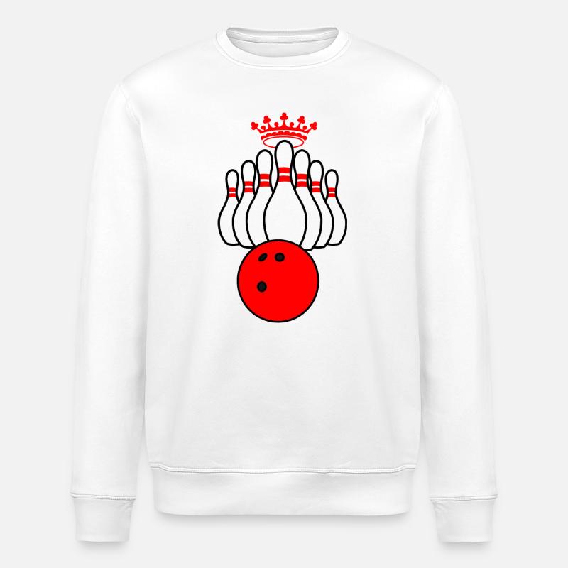 Bowling-König - Stanley/Stella Unisex Bio-Sweatshirt ROLLER - Weiß