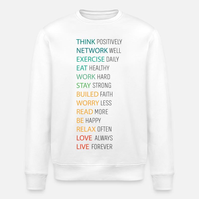 POSITIV DENKEN - Stanley/Stella Unisex Bio-Sweatshirt ROLLER - Weiß