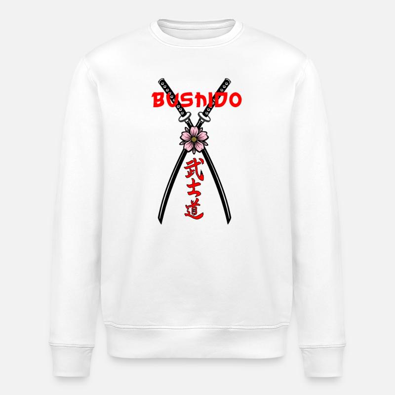 Bushido Macht & Ehre - Stanley/Stella Unisex Bio-Sweatshirt ROLLER - Weiß