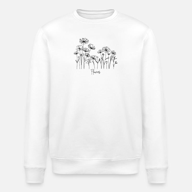 Fleur - Sweat bio ROLLER Stanley/Stella Unisexe - blanc