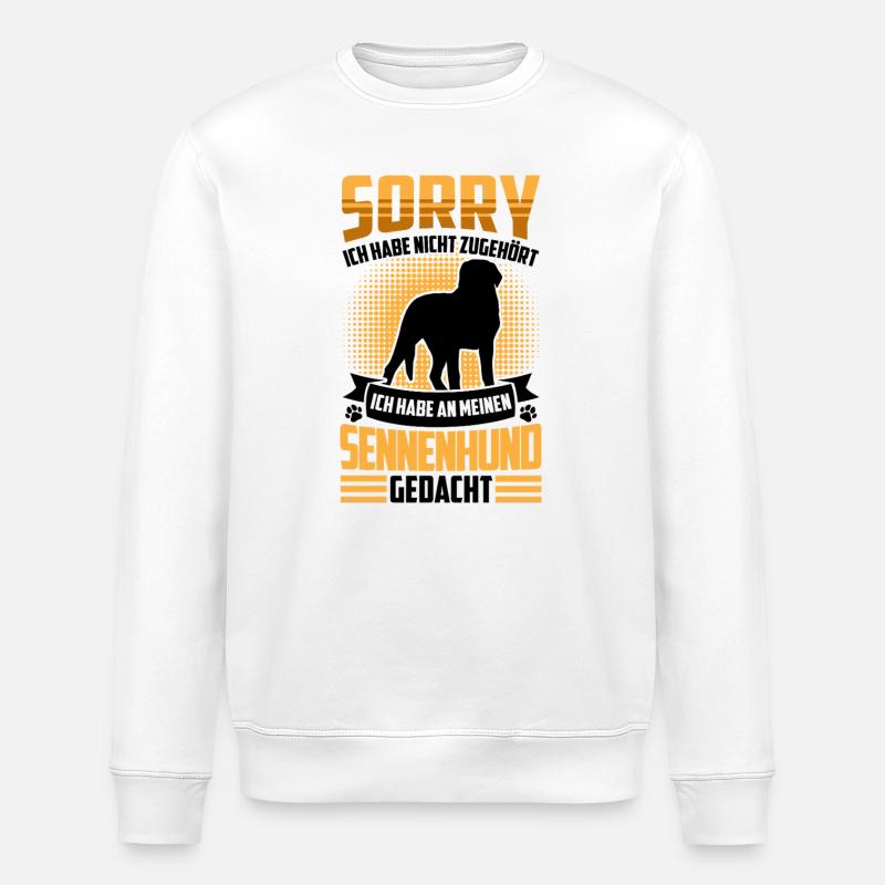 Sennenhund nicht gehört Schweizer Sennenhund - Stanley/Stella Unisex Bio-Sweatshirt ROLLER - Weiß