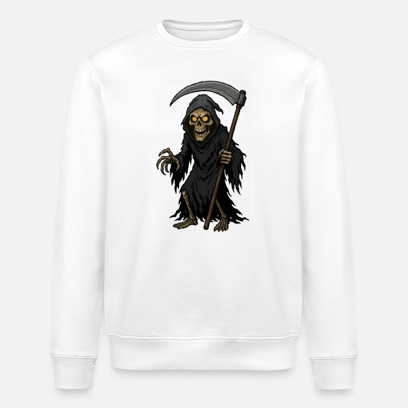 Der Sensenmann mit der Sense - Stanley/Stella Unisex Bio-Sweatshirt ROLLER - Weiß