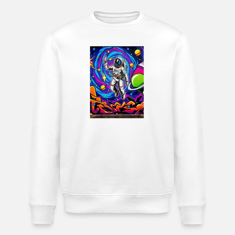 Astronaute dans l’univers du graffiti - Sweat bio ROLLER Stanley/Stella Unisexe - blanc